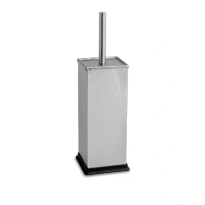Image of Brushed Steel Square Toilet Brush By Harbour Housewares