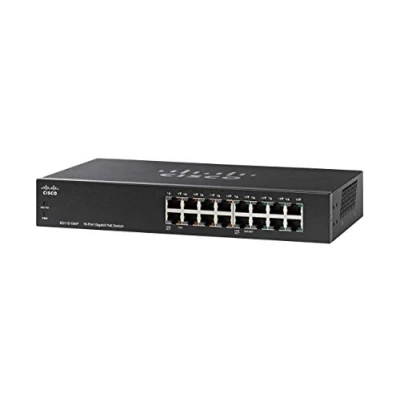 Image of Cisco SG110 16HP Unmanaged Switch 16 Gigabit Ethernet (GbE) Ports 64W PoE Limited Lifetime Protection (SG110 UK)