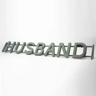 Image of Husband Oasis Funeral Frame Tribute Letters on a Stand