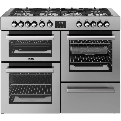 Image of BELLING Cookcentre 110DF Electric Gas Range Cooker Stainless Steel, Steel
