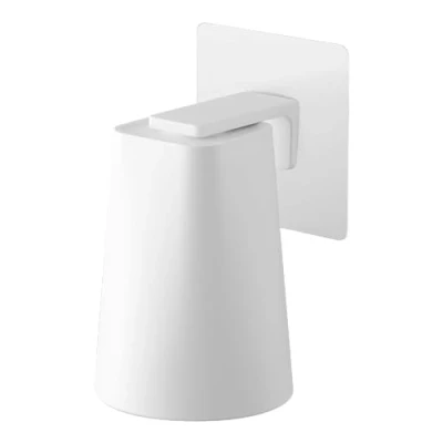 Image of Yamazaki 5487 TOWER Film Hook Holder With Cup, white, ABS Resin/Magnet, Minimalist, 7 x 9.5 cm