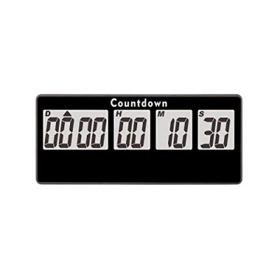 Image of Jayron Retirement Timer 9,999 Days Digital Countdown Clock Loud Alarms,Magnet Adsorption Stopwatch Battery Operated Replaceable,for Event Reminder Pregnancy Wedding(black)