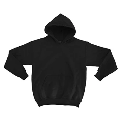 Image of GILDAN Heavy Blend Childrens Unisex Hooded Sweatshirt Top/Hoodie (L) (Black)