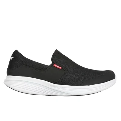 Image of MBT Modena III Slip On Men&#039;s Sports Shoes. Anatomical and Comfortable Walking Athletic Physiological Footwear with Comfort Stability from Curved Sole. Modern Sneakers Black