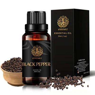 Image of Aromatherapy Black Pepper Essential Oil for Diffuser, 30ml Therapeutic Grade Fragrance Humidifier, 100% Pure Oil, 1oz