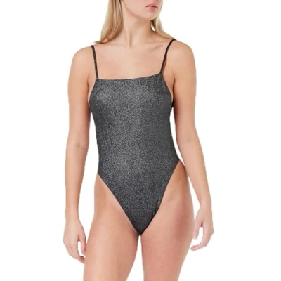 Image of Calvin Klein Swimwear ONE Piece Square Neckline Swimsuit, Women&#039;s, Size: Medium, Black