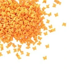 Image of Orange Butterfly Sprinkles 30g Bag Edible Cake Decoration Sugar Toppers