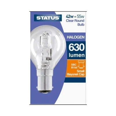 Image of Status 42W Clear Round Halogen Bulb SBC