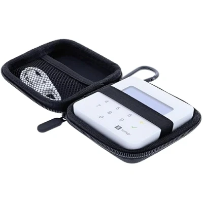 Image of foto kontor ag compatible with SumUp Air payment terminal protective case hard shell storage for card reader shockproof dustproof water resistant carrying accessories black