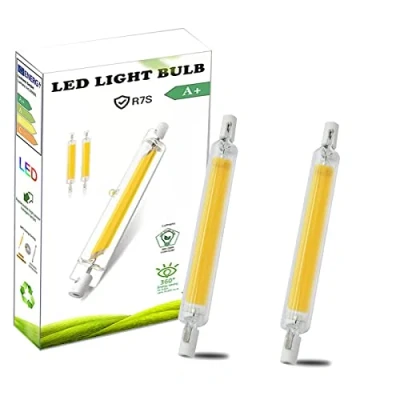 Image of R7S LED Bulb 118mm 10W Linear Light Warm White 2700K J118 Type Double Ended Reflector Replacement 100W Halogen for Ceiling Floodlight Lamp Wall Dimmable (2 Pack)