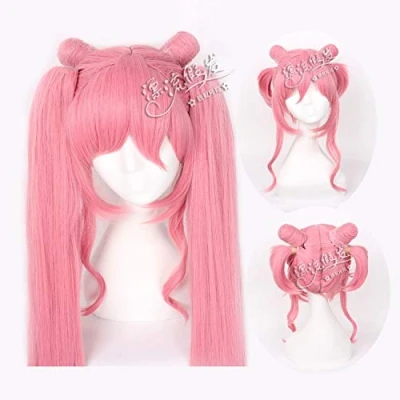 Image of LINLINCD Anime Coser Wig Cosplay Sailor Moon Crystal Black Lady Tsukino Usagi Little Serenity Chibiusa Long Curls Curly Ponails Synthetic Hair