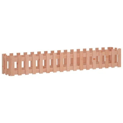 Image of vidaXL Garden Raised Bed with Fence Design 200x30x30 cm Solid Wood Douglas