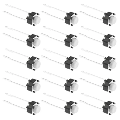 Image of EMSea 50Pcs Micro Momentary Push Button Switch Replacement Tactile Tact Accessories for Solderless Breadboards Electronic Circuits