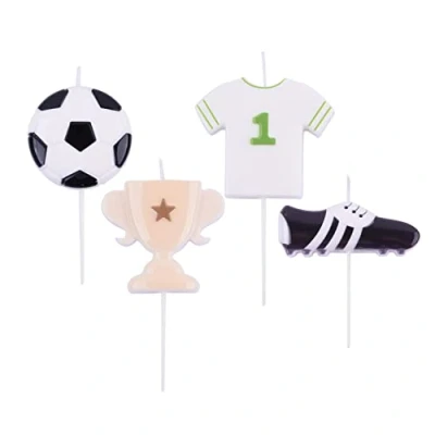Image of PME Football Party Pick Candles, Pack of 4