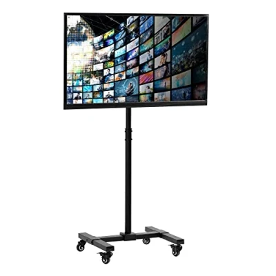 Image of VIVO Mobile TV Display STAND for 13 to 42 inch LED LCD Flat Panel Screens, Rolling Floor Height Adjustable Mount with Wheels TV07W