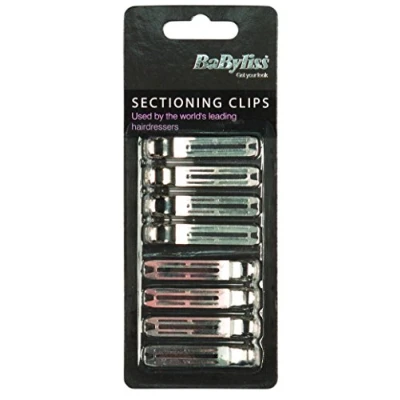 Image of BaByliss Hairdresser Sectioning Clips, Pack of 8