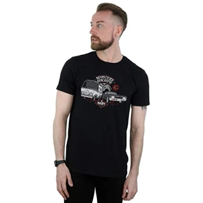 Image of Absolute Cult Scoobynatural Men&#039;s Mystery Machine and Baby T Shirt Black Large