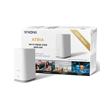 Image of STRONG ATRIA AC2100 Whole Home Mesh Wi Fi System ADD ON UNIT, Up to 1,650sq.ft Coverage, Two Gigabit Ports per node, App Control, Guest Network, Parental Controls, Simple Set (1 Pack)