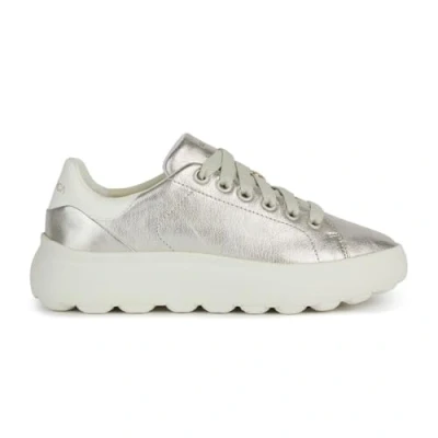 Image of Geox Women&#039;s D SPHERICA EC4.1 C Sneaker, Gold/Optic White, 7 UK
