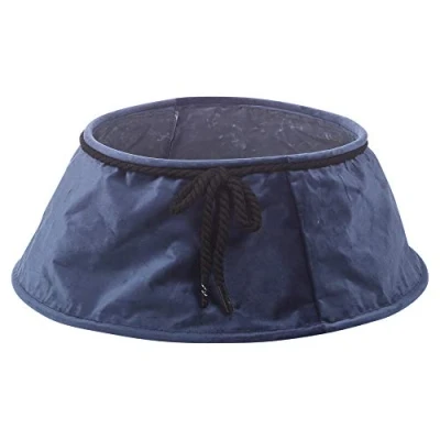 Image of URBNLIVING Christmas Velvet Tree Skirt Floor Base Cover Decor Mat Home Ornament (Blue)
