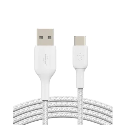 Image of Belkin Boost Charge USB C Braided Cable 1 Meter White