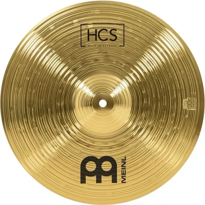 Image of Meinl Cymbals HCS Crash Cymbal 14 inch (Video) for Drum Set (35,56cm) Traditional Finish Brass, Made in Germany (HCS14C)