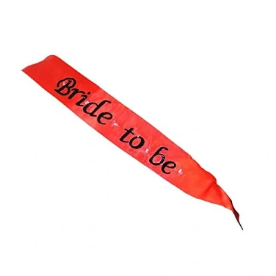 Image of SHATCHI Red Sash Bride to Be Flashing Wedding Hen Party Night Out Bridal Shower Fancy Dress Accessory Decoration