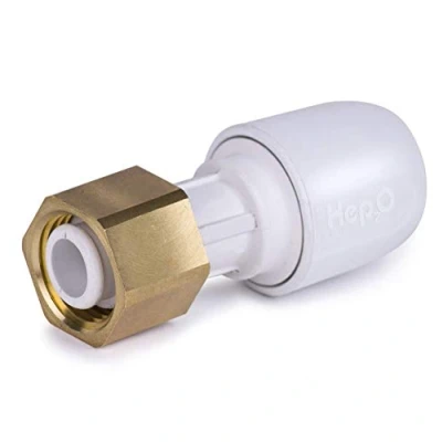 Image of Hepworth Plastics HD25A/15 HEP2O 15MMx1/2&quot; BSP STRAIGHT TAP CONNECTOR W/ BRASS NUT