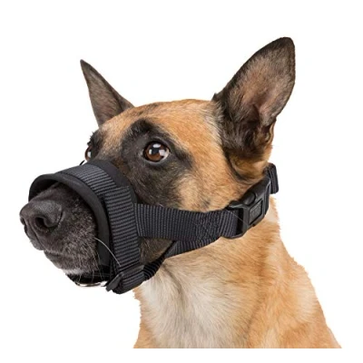 Image of TRIXIE Nylon Ribbon Muzzle, Training, XL XXL, Black, Dog