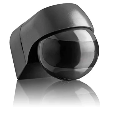 Image of SEBSON PIR Sensor Outdoor IP44, Wall Mounted, Infrared Motion Sensor, LED suitable, Range max. 12m/180, swivelling, 800/400W, anthracite