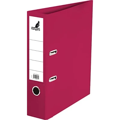 Image of Kangaro Polypropylene Plastic Folder 7.5 cm Spine Width DIN A4 Colour Bordeaux (Ring Binder, Lever Arch Folder, Letter Folder)