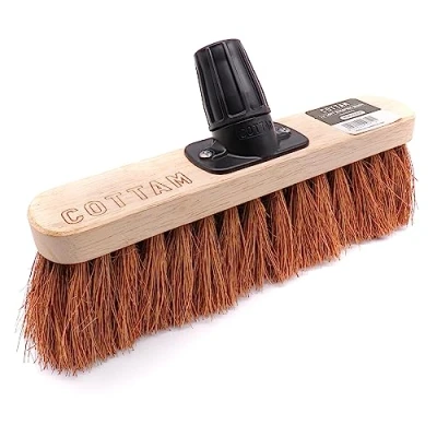 Image of COTTAM Soft Sweeping Broom Head Brush 11 Inch With Easy Shank Connector No Tools Required!