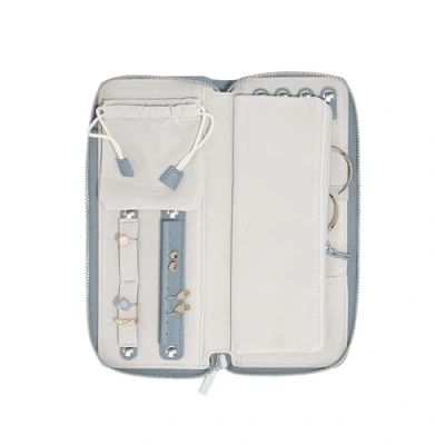 Image of Stackers Dusky Blue Jewellery Roll