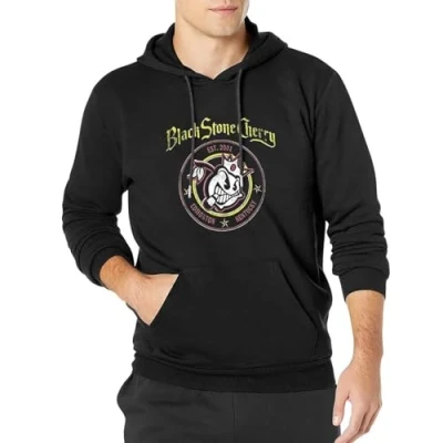 Image of Stone Cherry Bullseye Hoody With kangaroo Pocket Sweatershirt, Hoodie L Black