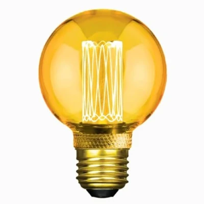 Image of Status 2.5w = 20w =  120 lumens LED G80 Globe ES RN1 Antique Golden