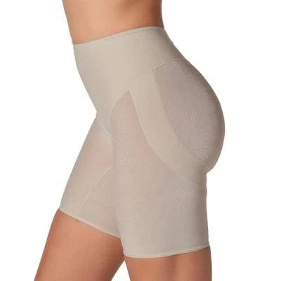 Image of Leonisa Firm Compression Butt Lifter Shaper Short Beige