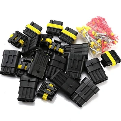 Image of 2/3/4 Pin Way Super Seal Waterproof Electrical Wire Connector Plug for Car (10pcs) (4 Pin)