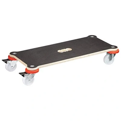 Image of Wagner Moving Dolly MM 1365 Ideal for Heavy Transport Boxes with Sensitive Contents I Non Slip, Wall Friendly &amp; Lockable Load Capacity 200 kg 20136501, Brown/Red, (L) 71 x (W) 31 12,5 cm