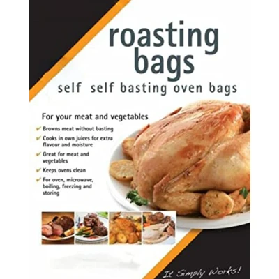 Image of 8 x Flavour Seal Roasting Bags for Ovens and Microwaves Perfect Cooking Chicken Fish Meat Turkey Vegetables Medium Size