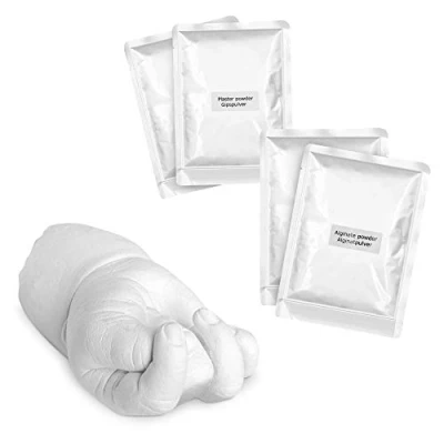 Image of Navaris Baby Hand and Foot Casting Kit Moulding Plaster Materials for 3D Casts Includes 2 Packs Alginate Powder