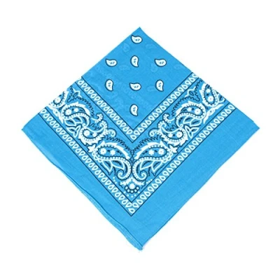 Image of [UK SELLER] Men&#039;s/Women&#039;s Bandana Head Scarf Neck Scarves Paisley 100% COTTON (turquoise)