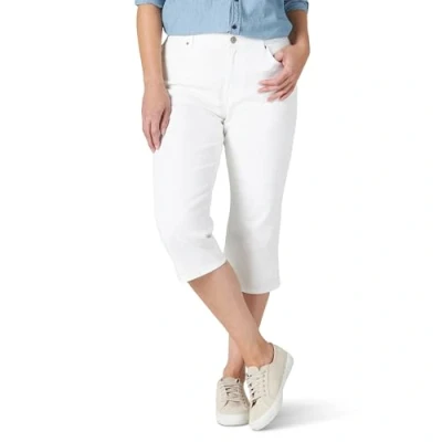 Image of Lee Women&#039;s Relaxed Fit Capri Pant, White, 8 US