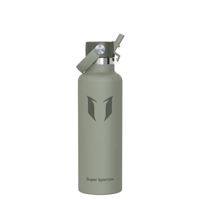Image of Super Sparrow Water Bottle Stainless Steel Metal 750ml Insulated Bottles with Straw Lid BPA Free Kids Flask for Gym, Travel, Sports