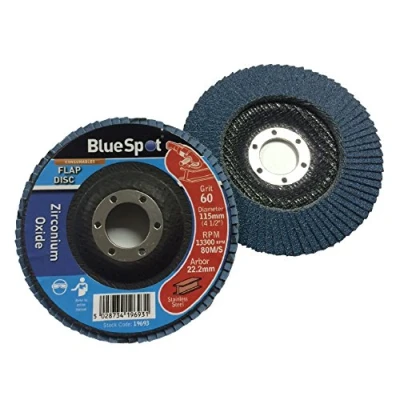 Image of Homesmart 2 Pack 115mm Flap Disc 60 Grit for Angle Grinders Durable Zirconium Oxide Ideal Grinding, Polishing, and Surface Preparation on Metal, Wood, More Perfect Tool DIY Projects
