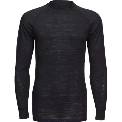 Image of Portwest Merino Wool Crewneck Baselayer Top Black Large