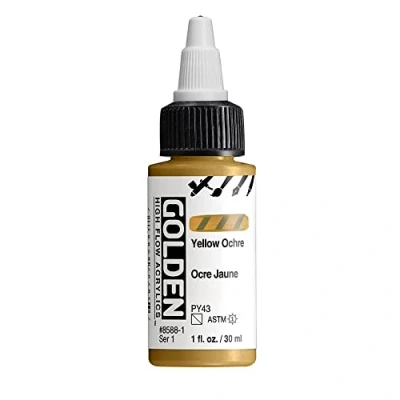 Image of Golden : High Flow Acrylic Paint 30ml (1oz): Yellow Ochre S1