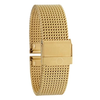 Image of Eichmüller BandOh Stainless Steel Milanese Mesh PVD Gold Plated Watch Strap, Gold, 20mm, Bracelet