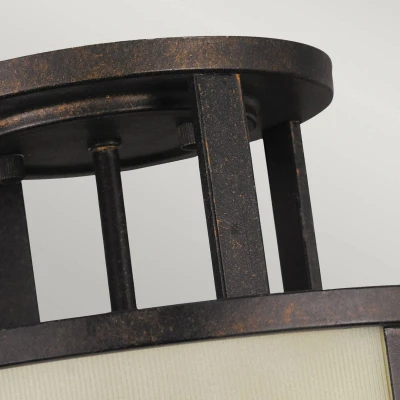Image of Fusion 3 Light Semi Flush Ceiling Bronze, E27