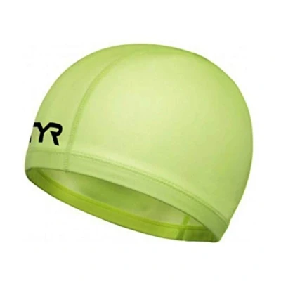 Image of Tyr Unisex Hi vis Warmwear Swim Cap, Fluo Yellow, M UK