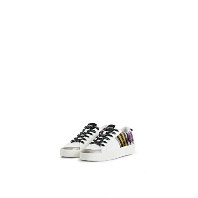 Image of Desigual Fancy Tartan Low Top Sneakers 22WSKP09 White